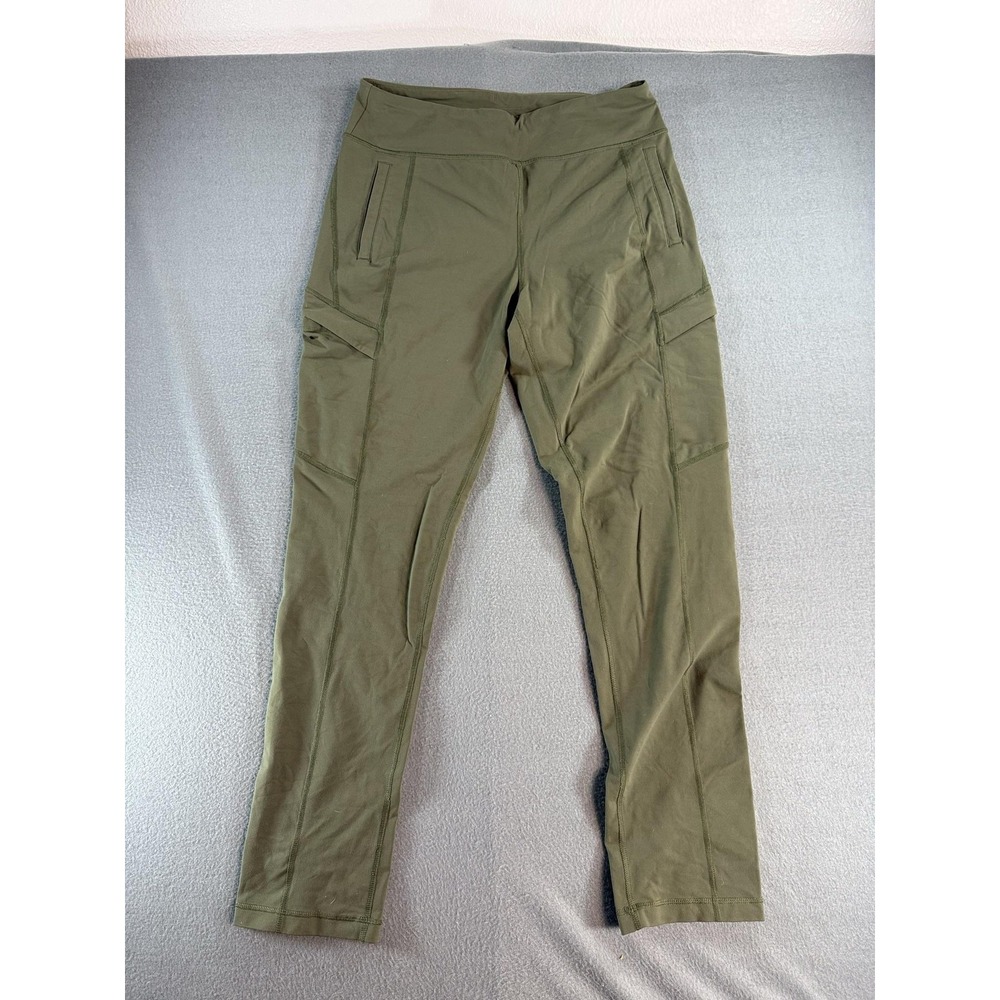 Duluth Trading Co Leggings Mens M Green Nylon Stretch Pockets Hiking Outdoor